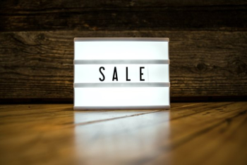 Glowing Sale Sign Glowing Sale Sign