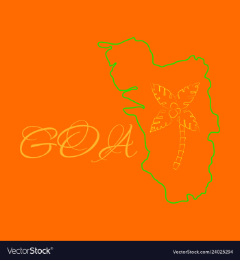Goa india map grey vector image Goa india map grey vector image