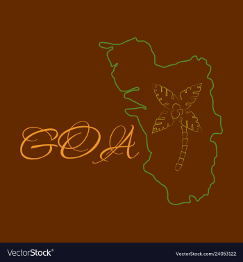 Goa india map grey vector image Goa india map grey vector image