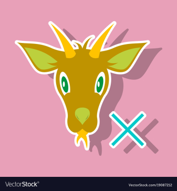 Goat animal farm icon vector image Goat animal farm icon vector image
