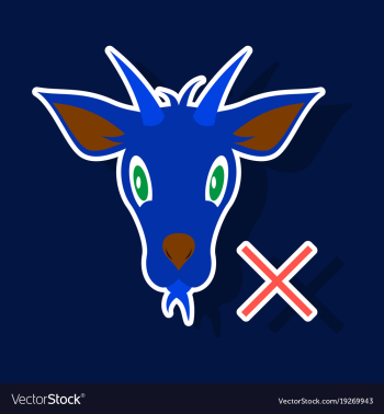 Goat animal farm icon vector image Goat animal farm icon vector image