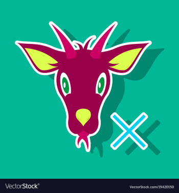 Goat animal farm icon vector image Goat animal farm icon vector image