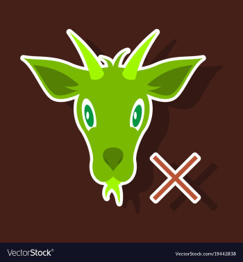 Goat animal farm icon vector image Goat animal farm icon vector image