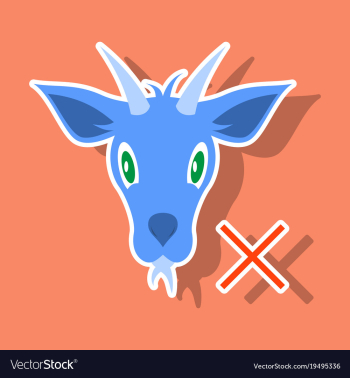 Goat animal farm icon vector image Goat animal farm icon vector image