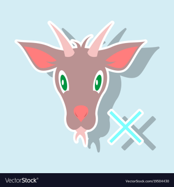 Goat animal farm icon vector image Goat animal farm icon vector image