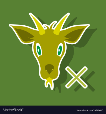 Goat animal farm icon vector image Goat animal farm icon vector image