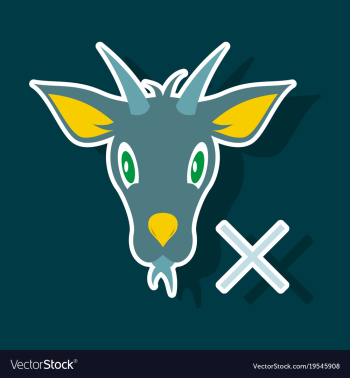 Goat animal farm icon vector image Goat animal farm icon vector image
