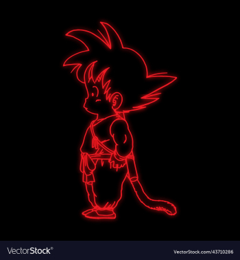 goku line art glow goku line art glow