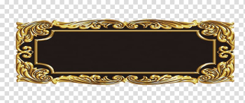 Gold and black painting frame illustration, Software Template Lion dance , Chinese wind title bar plaque transparent background PNG clipart