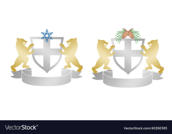 gold and silver bear crest shield gold and silver bear crest shield