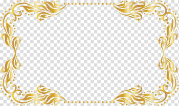 Gold avatar frame, frame Gold , Golden tree rattan frame transparent background PNG clipart