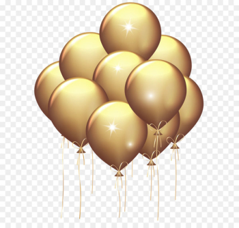 Gold Balloon Clip art - Gold Balloons Transparent Clip Art Image 