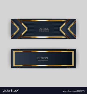 gold banner design with minimalist modern style