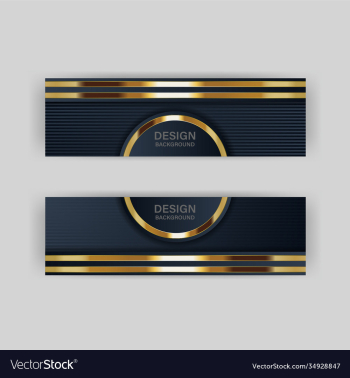 gold banner design with minimalist modern style