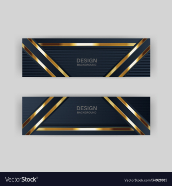 gold banner design with minimalist modern style