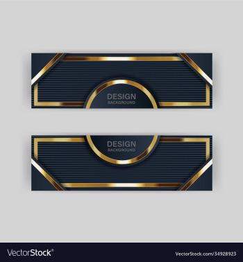 gold banner design with minimalist modern style