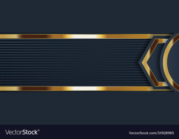 gold banner design with minimalist modern style