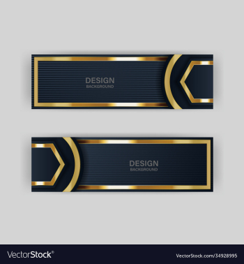 gold banner design with minimalist modern style