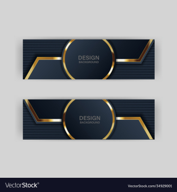 gold banner design with minimalist modern style