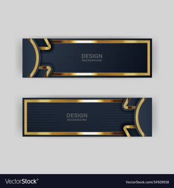 gold banner design with minimalist modern style