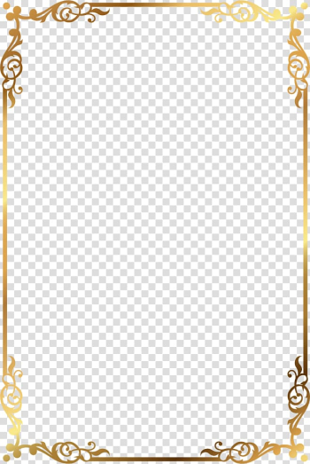 Gold boarder illustration, frame, Golden text box transparent background PNG clipart