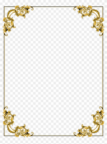 Gold Border Frame Png Transparent Image - Gold Border Frame Png