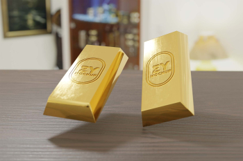 Gold Brick Logo Mockup