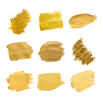 Gold brush strokes collection