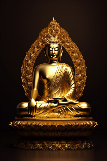 Gold Buddha Statue, generated by A.I Gold Buddha Statue, generated by A.I