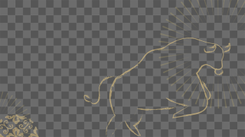 Gold bull png, animal border | Free PNG - rawpixel