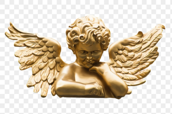 Gold cherub png sticker, vintage | Free PNG - rawpixel