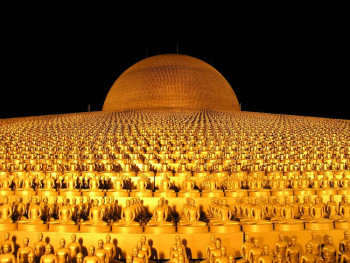 Gold-colored Buddhas Dome Building