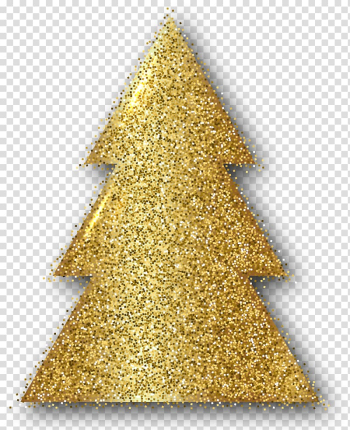 Gold-colored Christmas tree , Christmas Day Christmas ornament Christmas tree , Gold Christmas Tree transparent background PNG clipart