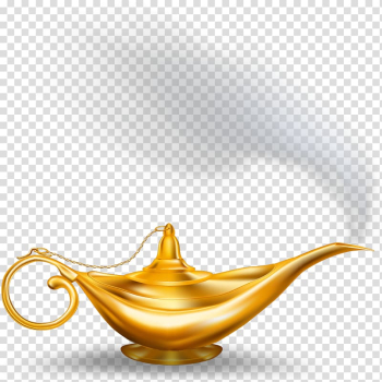 Gold-colored genie lamp , Genie Aladdin Lamp Magic Child, krishna transparent background PNG clipart