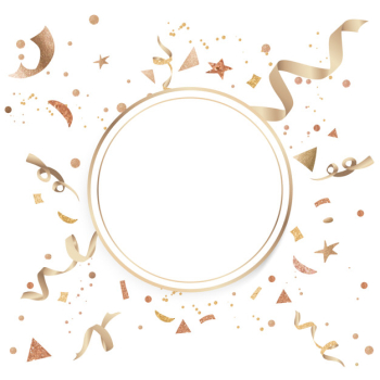 Gold confetti celebratory design