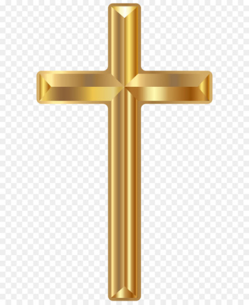 Gold Cross Computer file - Gold Cross PNG Transparent Clip Art Image 