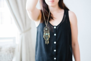 Gold Dream Catcher Necklace Gold Dream Catcher Necklace
