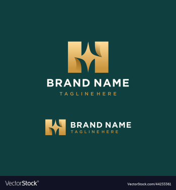gold elegant initials monogram h letter logo gold elegant initials monogram h letter logo