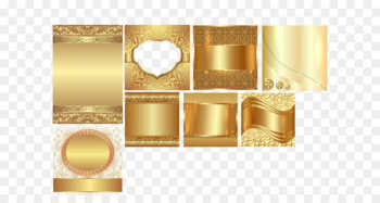 Gold Euclidean vector - Gold ornate pattern vector background 