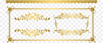 Gold Euclidean vector Ornament - Fancy Gold Border 