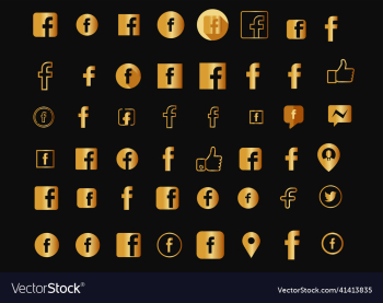 gold facebook logo icon set gold facebook logo icon set