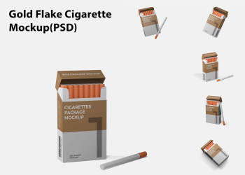 Gold Flake Cigarette Mockup(PSD) Gold Flake Cigarette Mockup(PSD)