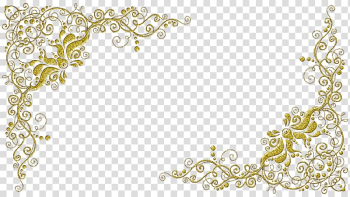 Gold floral frame border, Frames Paper Convite Arabesque cardboard, MOLDURA transparent background PNG clipart