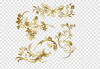 Gold floral ornate , Gold , Gold frame transparent background PNG clipart