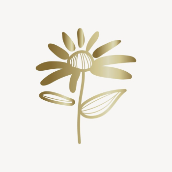 Gold flower collage element vector | Free Vector - rawpixel