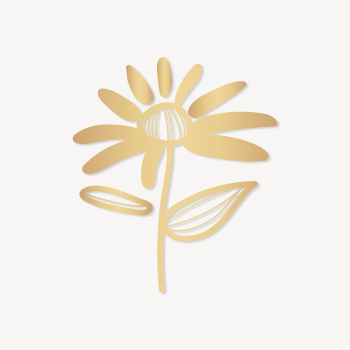 Gold flower collage element vector | Free Vector - rawpixel