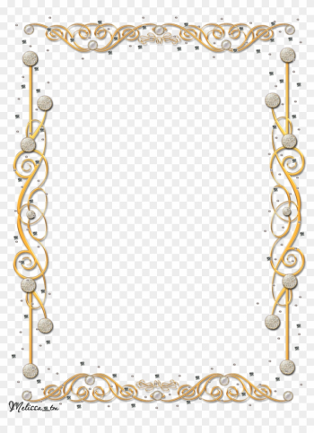 Gold Flower Frame Png Hd - Frame Border Design