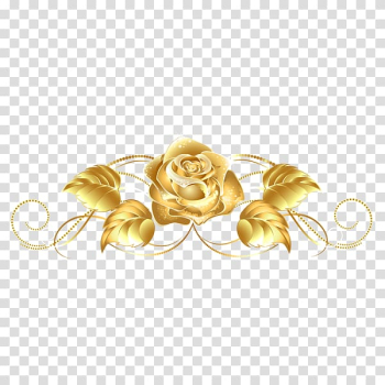 Gold flower , Greeting card Rose Christmas , Gold rose patterns transparent background PNG clipart