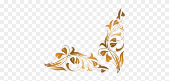 Gold Flower Pattern Png Vines - Floral Png