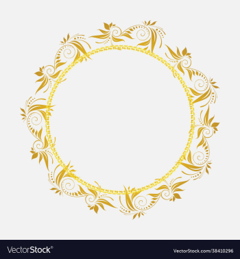 gold flower vintage photo frame png transparent